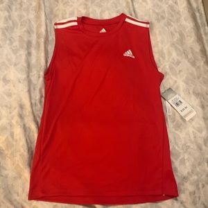 Red adidas tank top